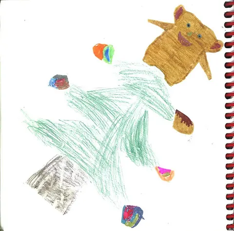 Dessin d'enfant dans le livre d'or